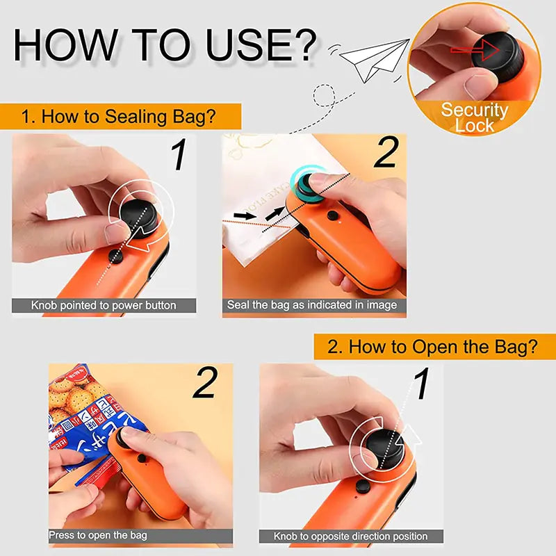 USB Mini Bag Sealer Cutter™