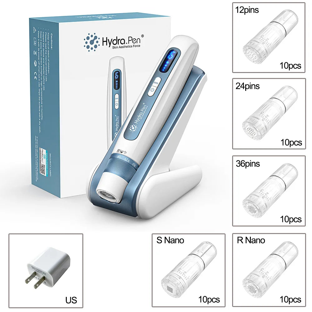 Best Microneedling Pen Hydrapen H5 Wireless Derma Pen Kit EMS Micro Current Face Care Beauty Device With 50pcs Needle Cartridges
