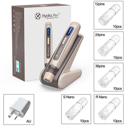 Best Microneedling Pen Hydrapen H5 Wireless Derma Pen Kit EMS Micro Current Face Care Beauty Device With 50pcs Needle Cartridges