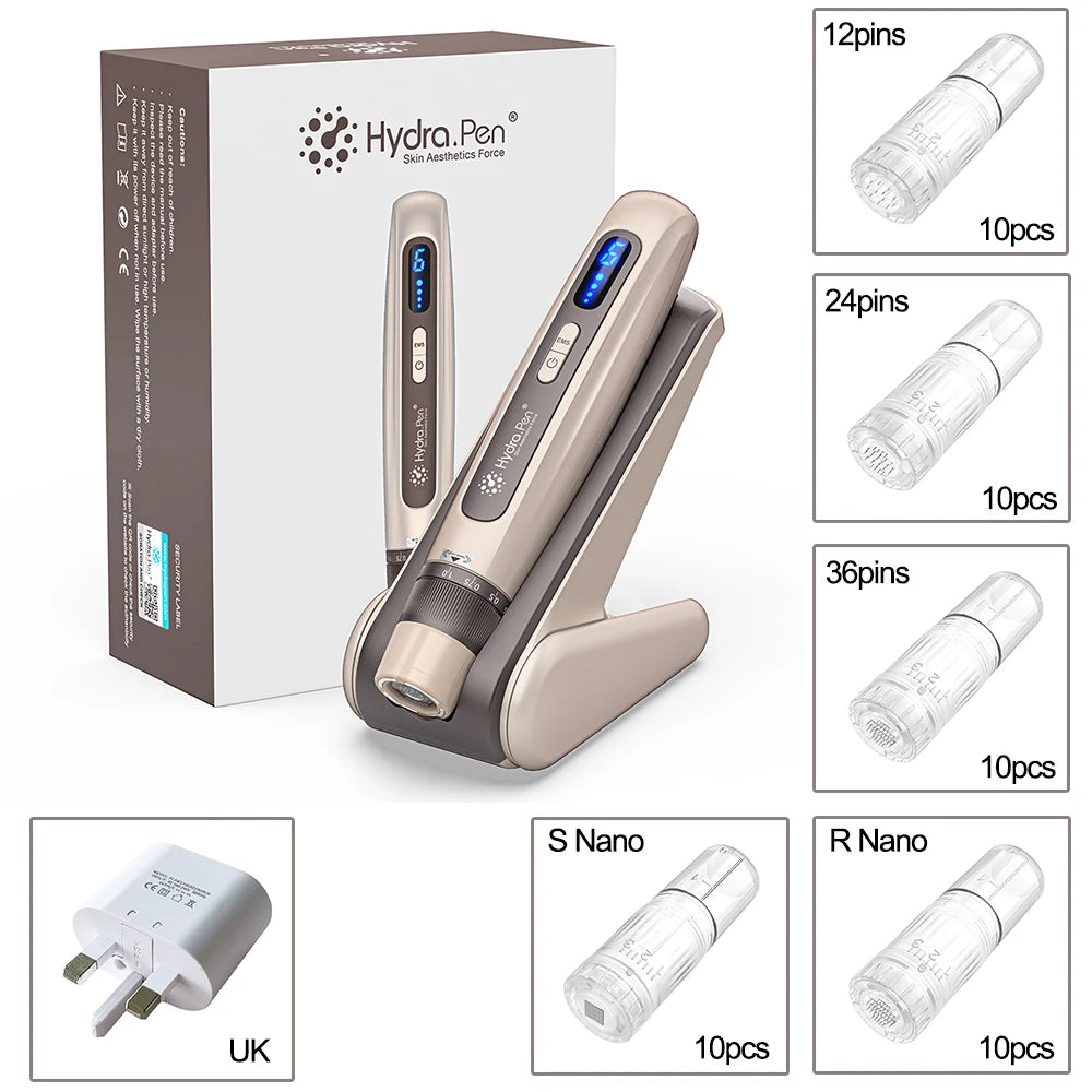 Best Microneedling Pen Hydrapen H5 Wireless Derma Pen Kit EMS Micro Current Face Care Beauty Device With 50pcs Needle Cartridges