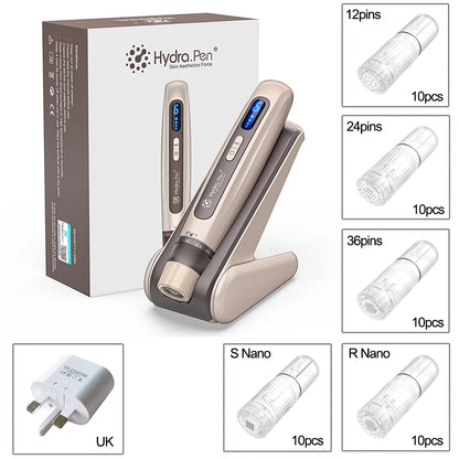 Best Microneedling Pen Hydrapen H5 Wireless Derma Pen Kit EMS Micro Current Face Care Beauty Device With 50pcs Needle Cartridges