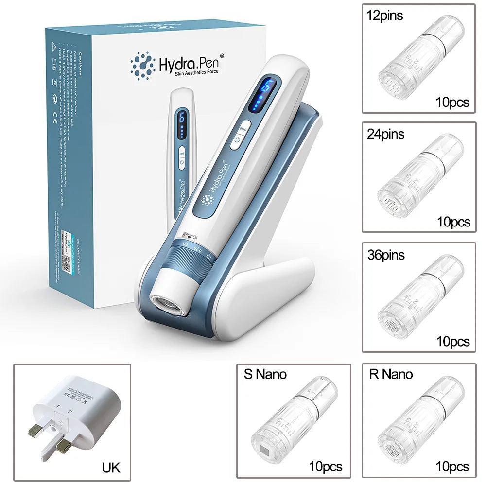Best Microneedling Pen Hydrapen H5 Wireless Derma Pen Kit EMS Micro Current Face Care Beauty Device With 50pcs Needle Cartridges