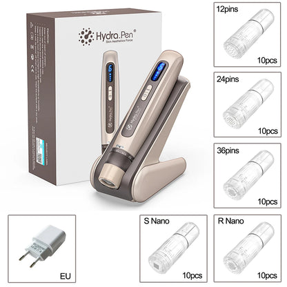 Best Microneedling Pen Hydrapen H5 Wireless Derma Pen Kit EMS Micro Current Face Care Beauty Device With 50pcs Needle Cartridges
