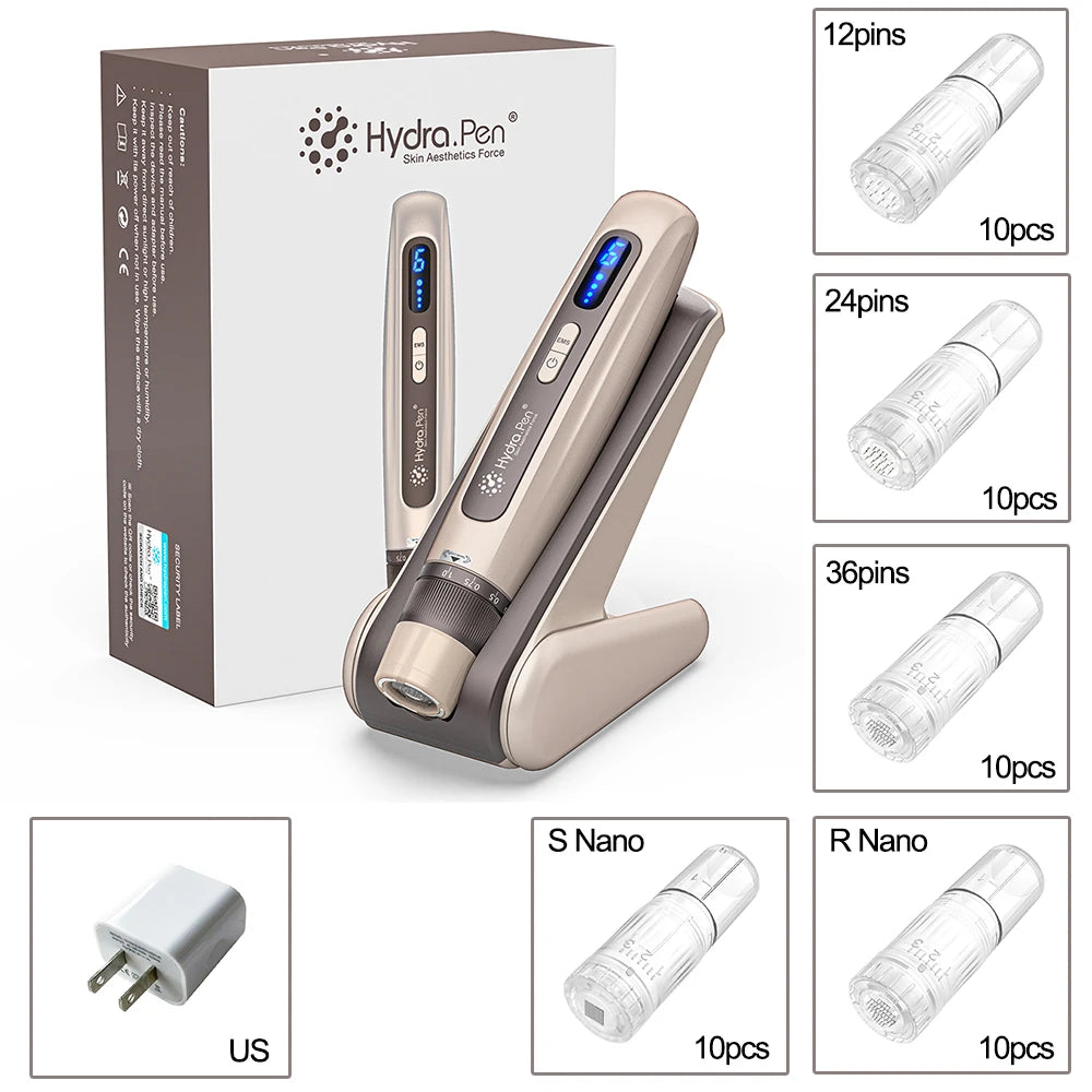 Best Microneedling Pen Hydrapen H5 Wireless Derma Pen Kit EMS Micro Current Face Care Beauty Device With 50pcs Needle Cartridges